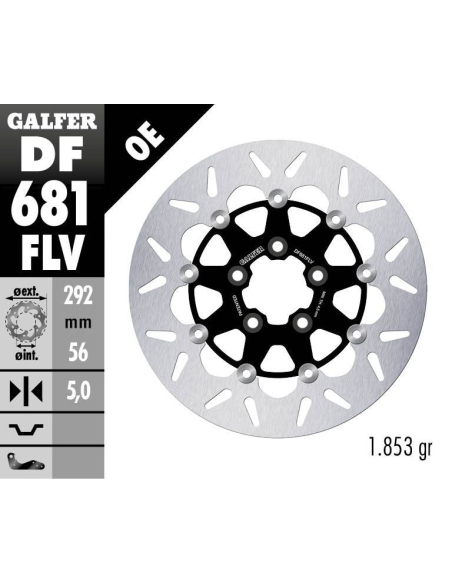Disque de frein flottant GALFER - HARLEY DAVIDSON