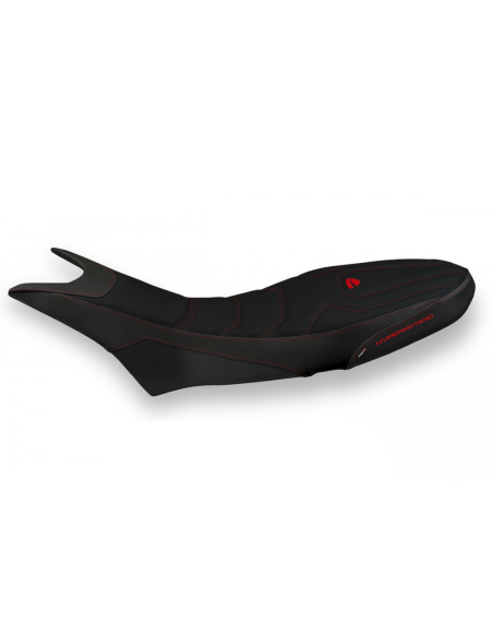 Housse de selle modèle Ultragrip noire TAPPEZZERIA - Avec logo brodé - DUCATI HYPERMOTARD 950 2019-22