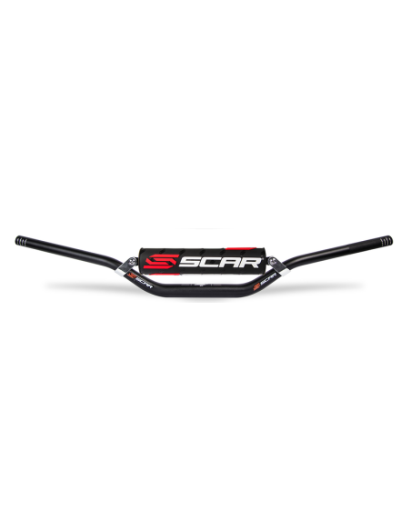 Guidon motocross enduro SCAR X2 McGrath/Short KTM 2016-2018 28,6mm Noir Mousse Noir