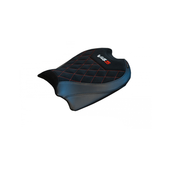 Housse de selle noire TAPPEZZERIA - Avec logo brodé - DUCATI PANIGALE V4 2018-22