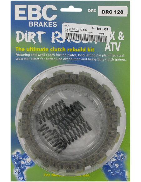 Kit disques d'embrayage garnis + disques lisses + ressorts EBC - HONDA