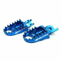 Repose pieds SCAR Evolution Honda 125/250 CR 150/250/450 CRF Kawasaki 250/450 KXF Bleu
