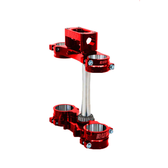 Té de fourche complet V2 Bud Racing Rouge Offset 20 Honda CRF-R