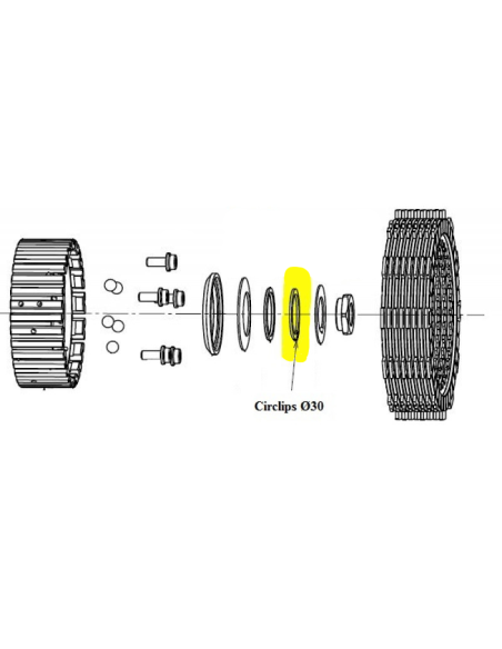 Circlip embrayage SUTER Ø30mm