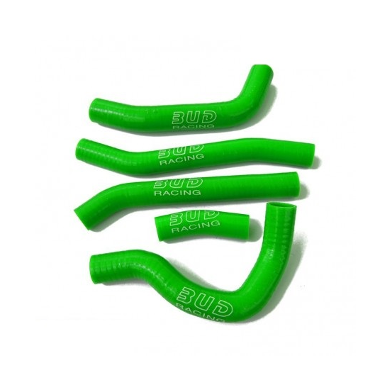 Durites de radiateur renforcées silicone BUD RACING Kawasaki 85 KX 2014-2021 Vert