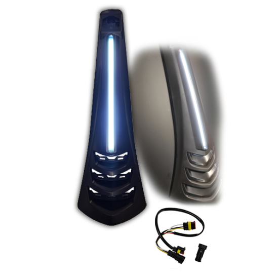 Cache face avant Vespa GTS 2019-2024 Noir Mat avec barre led