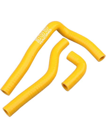 Durites de radiateur renforcées silicone BUD RACING Kawasaki 250 KXF 2009-2016 connexion Y Jaune