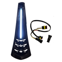 Cache face avant Vespa GTS Noir brillant avec barre led 2018-2024