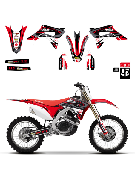 Kit Deco UP IRON HONDA 250 CRF-R 2014-2017 450 CRF-R 2013-2016 ROUGE