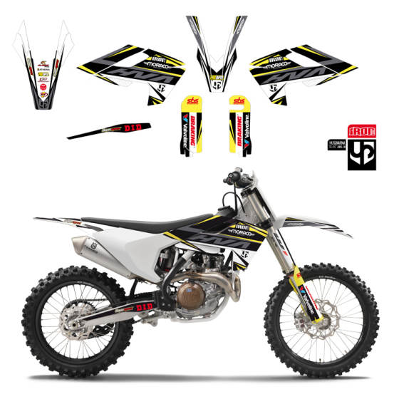 Kit Deco UP IRON HVA 125/250 TC 250/350/450 FC 2016-2018 125/250/300 TE 250/350/450 FE 2017-2019 BLANC