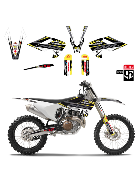 Kit Deco UP IRON HVA 125/250 TC 250/350/450 FC 2016-2018 125/250/300 TE 250/350/450 FE 2017-2019 BLANC