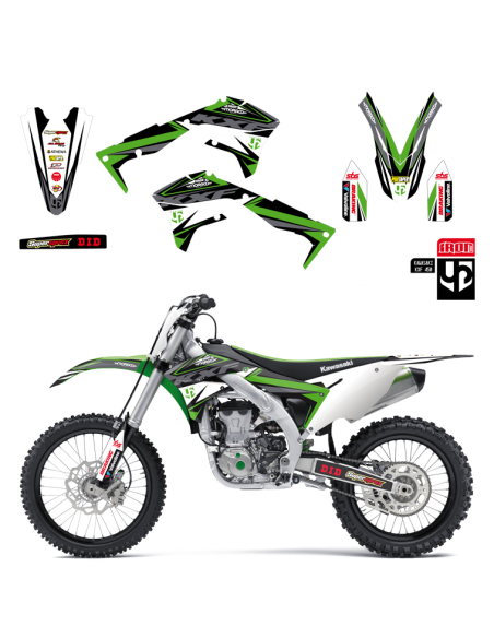 Kit Deco UP IRON KAWASAKI 250 KXF 2013-2016 VERT