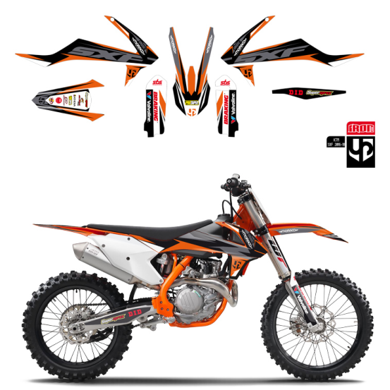 Kit Deco UP IRON KTM 125/250 EXC 250/350/450 EXCF 2017-2019 ORANGE