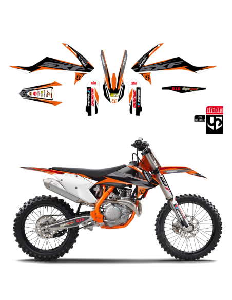 Kit Deco UP IRON KTM 125/250 EXC 250/350/450 EXCF 2017-2019 ORANGE