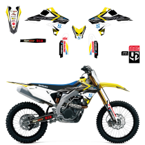Kit Deco UP IRON SUZUKI 250 RMZ 2019 450 RMZ 2018-2019 JAUNE