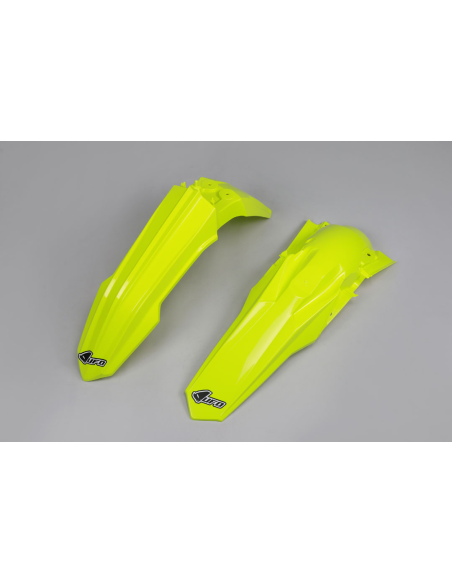 Kit Gardes boues Avant + Arrière - Néon Jaune - UFO Suzuki 450 RM-Z 2018-2024