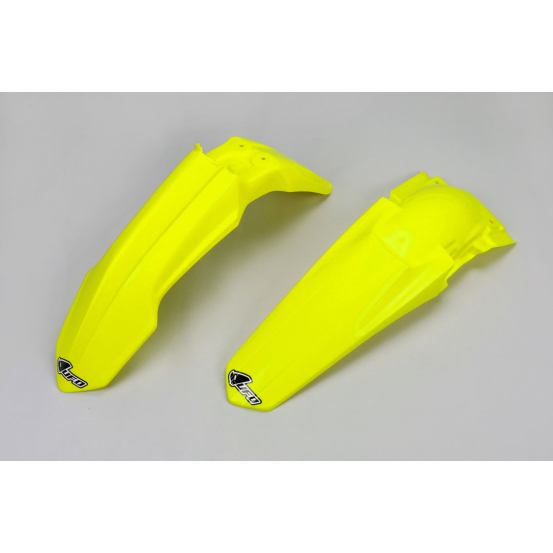 Kit Gardes boues Avant + Arrière - Néon Jaune - UFO Suzuki 250 RM-Z 2013-2018