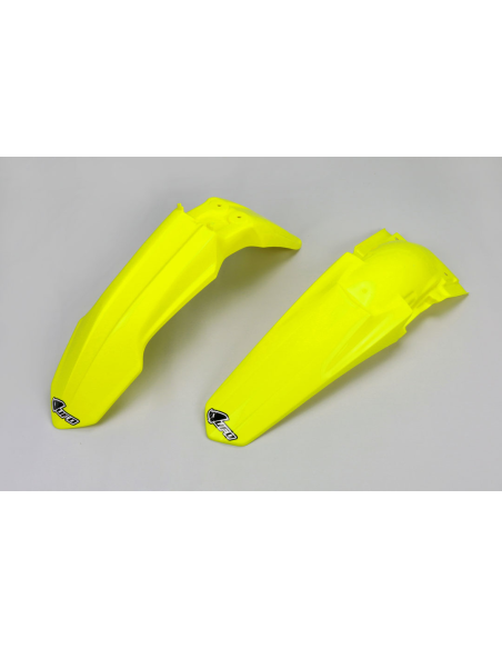 Kit Gardes boues Avant + Arrière - Néon Jaune - UFO Suzuki 250 RM-Z 2013-2018
