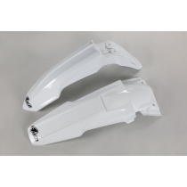 Kit Gardes boues Avant + Arrière - Blanc - UFO Suzuki 450 RM-Z 2008-2012