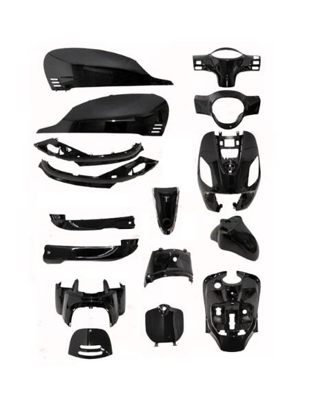 Kit carénages scooter Sym Sym Fiddle III Noir brillant