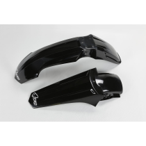 Kit Gardes boues Avant + Arrière - Noir - UFO Suzuki 85 RM 2000-2024