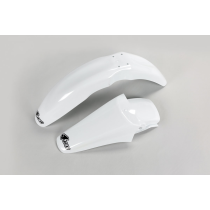 Kit Gardes boues Avant + Arrière - Blanc - UFO Suzuki 85 RM 2000-2024