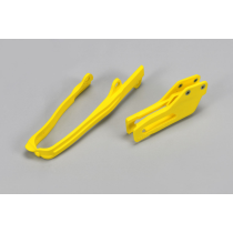 Kit guide chaîne + patin - Jaune - UFO Suzuki 450 RM-Z 2007