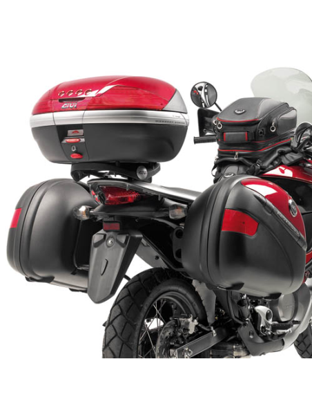 Support top case Givi E225 Honda 700 XLV Transalp Monokey avec platine