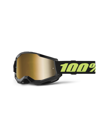 Masque cross 100% Strata 2 Solar Eclipse - Ecran Iridium Or