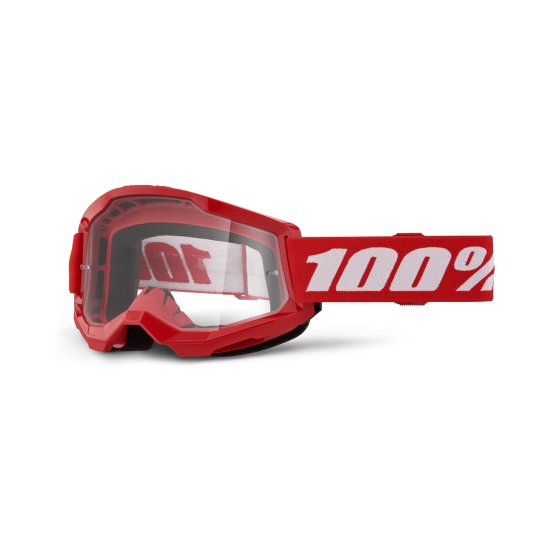 Masque cross 100% Strata 2 Rouge - Ecran Clair