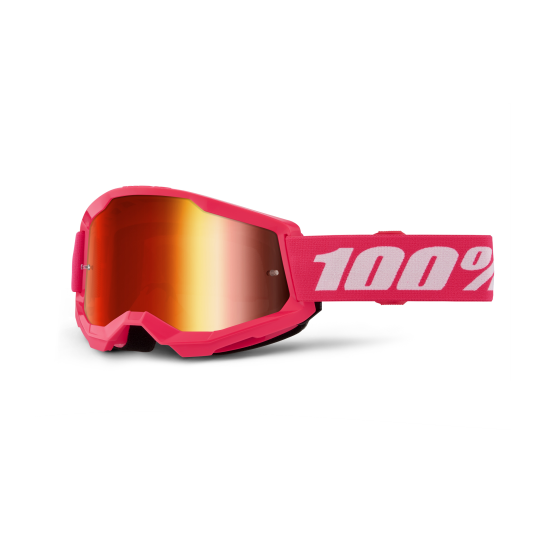 Masque cross 100% Strata 2 Rose - Ecran Iridium Rouge