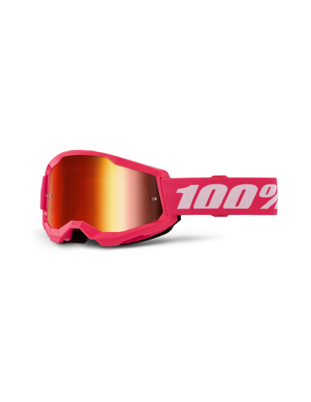 Masque cross 100% Strata 2 Rose - Ecran Iridium Rouge