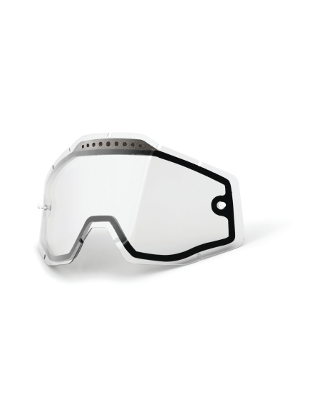 Ecran double pour masque cross 100% Racecraft 1/Accuri 1/Strata 1 - Double Ventilé Clair