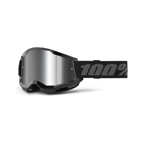 Masque cross 100% Strata 2 Noir - Ecran Iridium Argent
