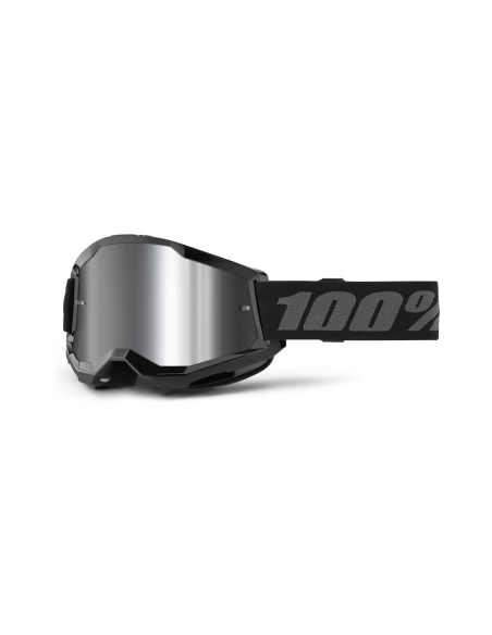 Masque cross 100% Strata 2 Noir - Ecran Iridium Argent