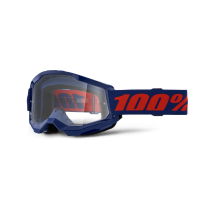 Masque cross 100% Strata 2 Bleu - Ecran Clair
