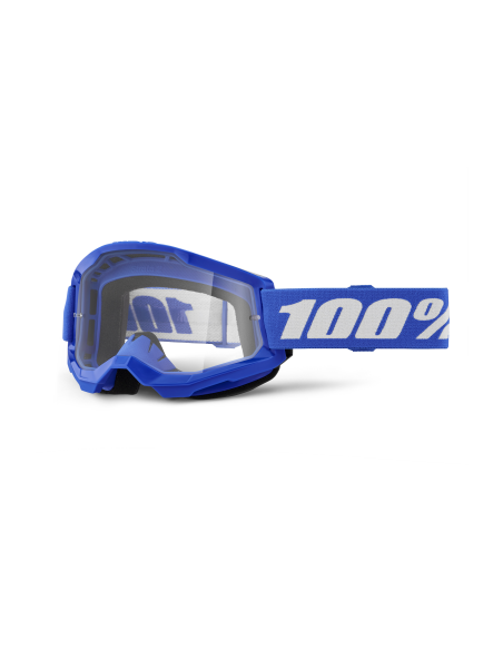 Masque cross enfant 100% Strata 2 Bleu - Ecran Clair