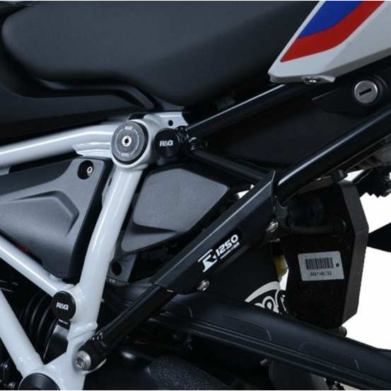 Cache orifice reposes pieds R&G RACING noir BMW R 1250 R/RS 2019 - 2024