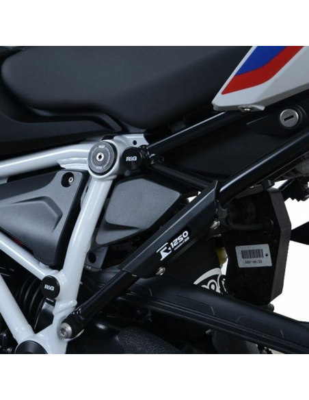 Cache orifice reposes pieds R&G RACING noir BMW R 1250 R/RS 2019 - 2024