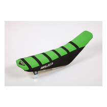 Housse de selle BUD Full Traction KAWASAKI 450 KXF 2019-2026 / 250 KXF 2021-2026 Vert Bandes Noir