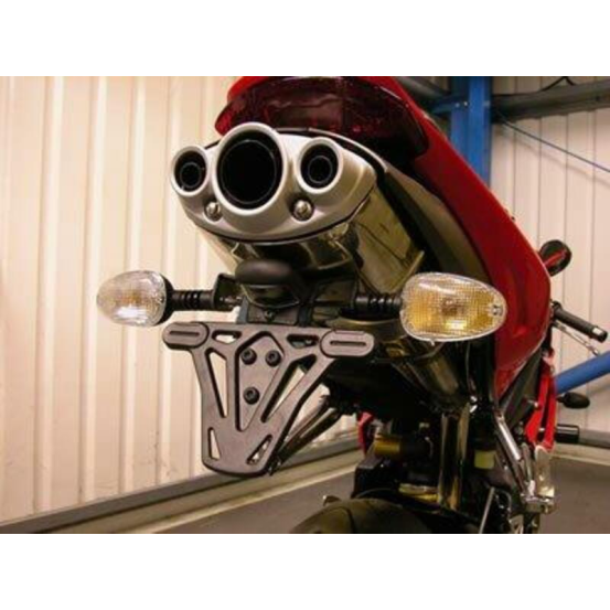 Support de plaque R&G pour TRIUMPH 675 Daytona 2006-2012 pour pot arrow rond et origine