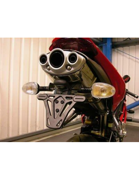 Support de plaque R&G pour TRIUMPH 675 Daytona 2006-2012 pour pot arrow rond et origine