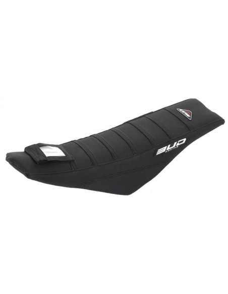 Housse de selle BUD Full traction Husqvarna 125/250/450 2009-2013 Noire Enduro Logo BUD