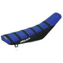 Housse de selle BUD Full Traction SUZUKI RMZ 450 2018 - 2024 RM Z 250 2019 - 2024 Bleu Noir Bandes Noires