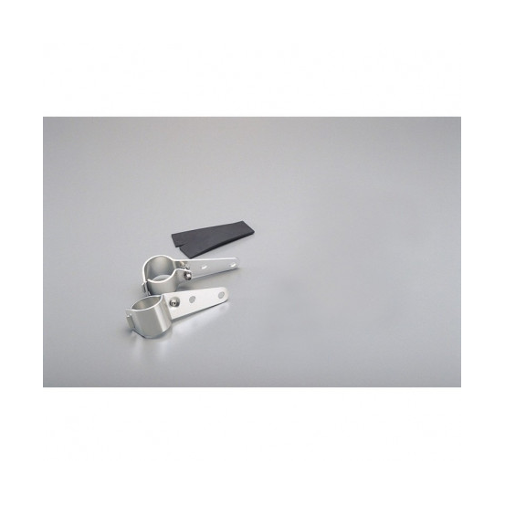 Support de clignotant chrome sur tube de fourche - Diamètre 37 à 43 mm