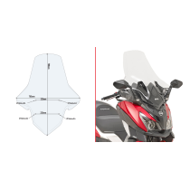 Bulle Givi 7056DT SYM 300 Joymax Z 2019 - 2021 Cruisym 2017 - 2021 - Incolore
