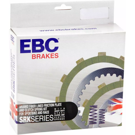 Kit disques d'embrayage garnis + disques lisses + ressorts EBC - SRK Aramid Fiber - BMW R 1200 GS / R 1250 GS