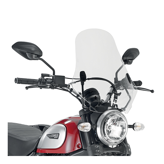 Pare-Brise Moto HHRDYY Pour Ducati Scrambler 400 800 2015-2024 - Déflecteur De Vent Argent - Protection Et Confort