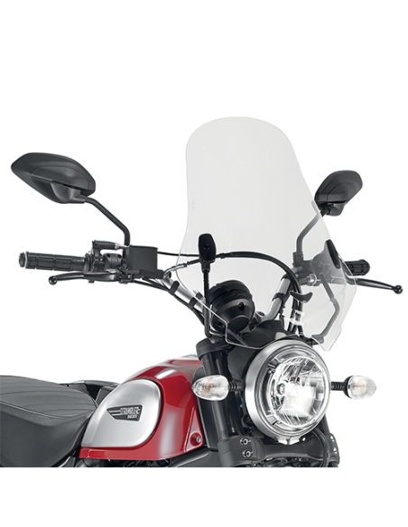 Bulle Givi 7407A Ducati Scrambler 800 400 2015-2023 - Incolore