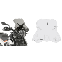 Bulle Givi 7710D KTM 390 Adventure 2020 - 2021 790 Adventure-R 2019 - 2020 890 Adventure 2021 - Fumé